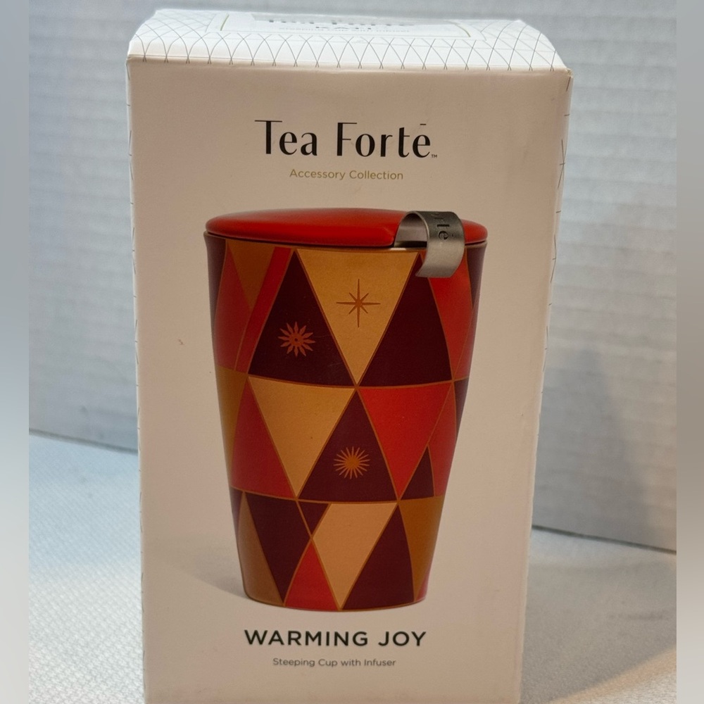 NOB Tea Forte Double-Walled Ceramic KATI Steeping Cup Stainless Steel Infuser